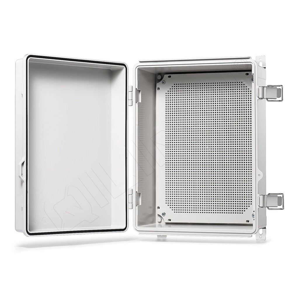 Hinged Cover Stainless Steel Latch 410x310x180mm Junction Box with Mounting P...