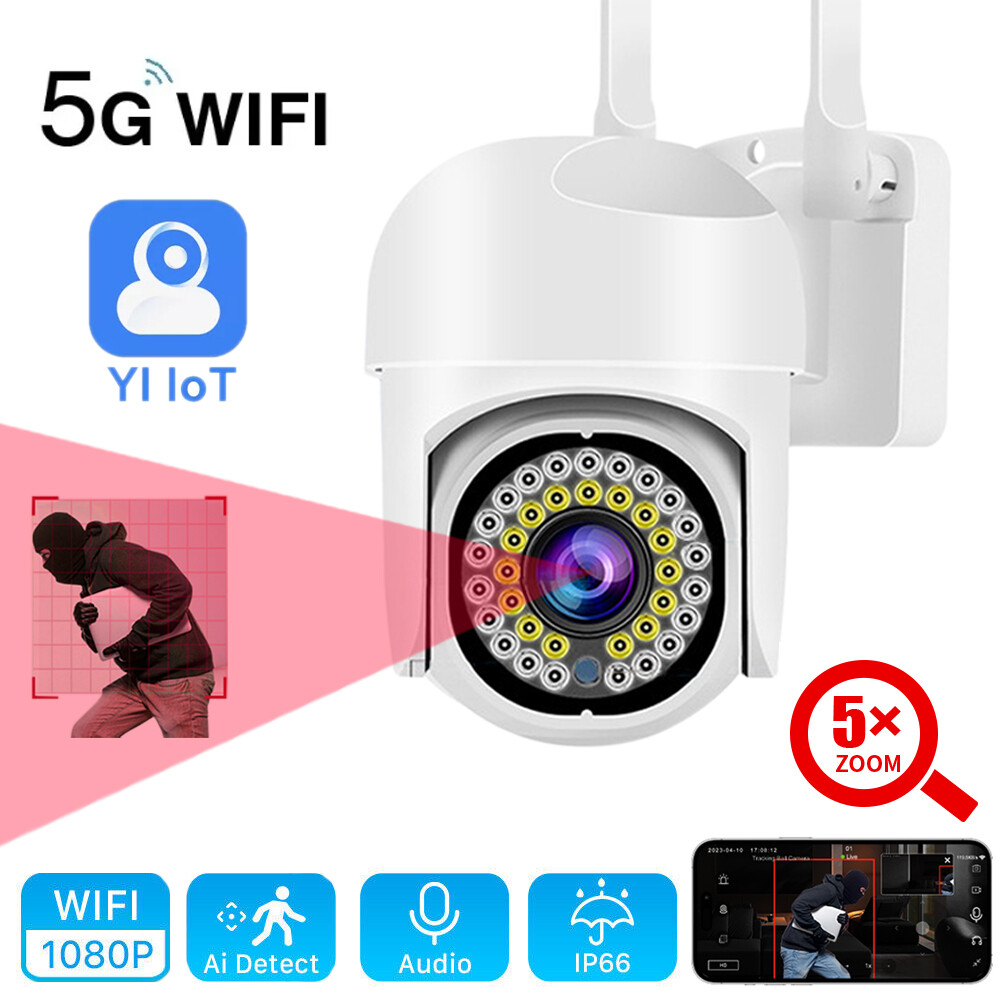 5G WiFi PTZ Outdoor Security Camera with Motion Detection Night Vision  -image