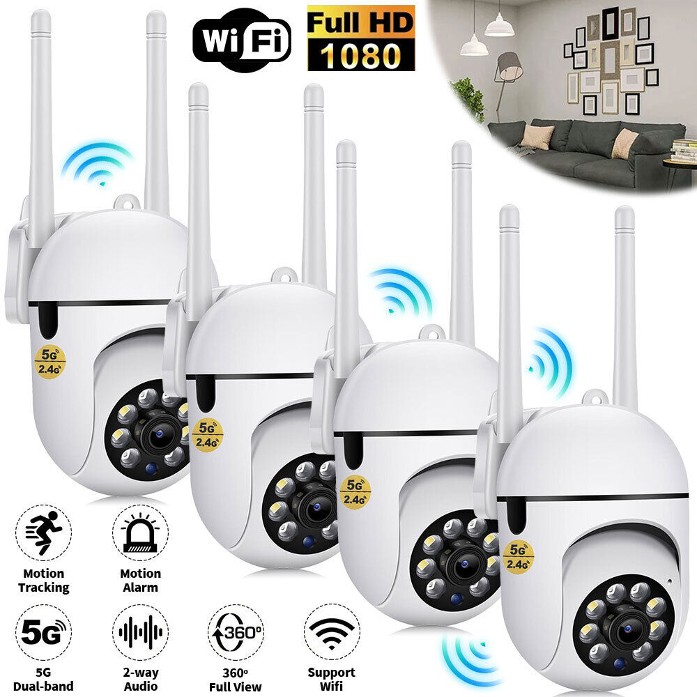 4x Wireless 5G WiFi Security Camera System Smart outdoor Night Vision Cam 1080P