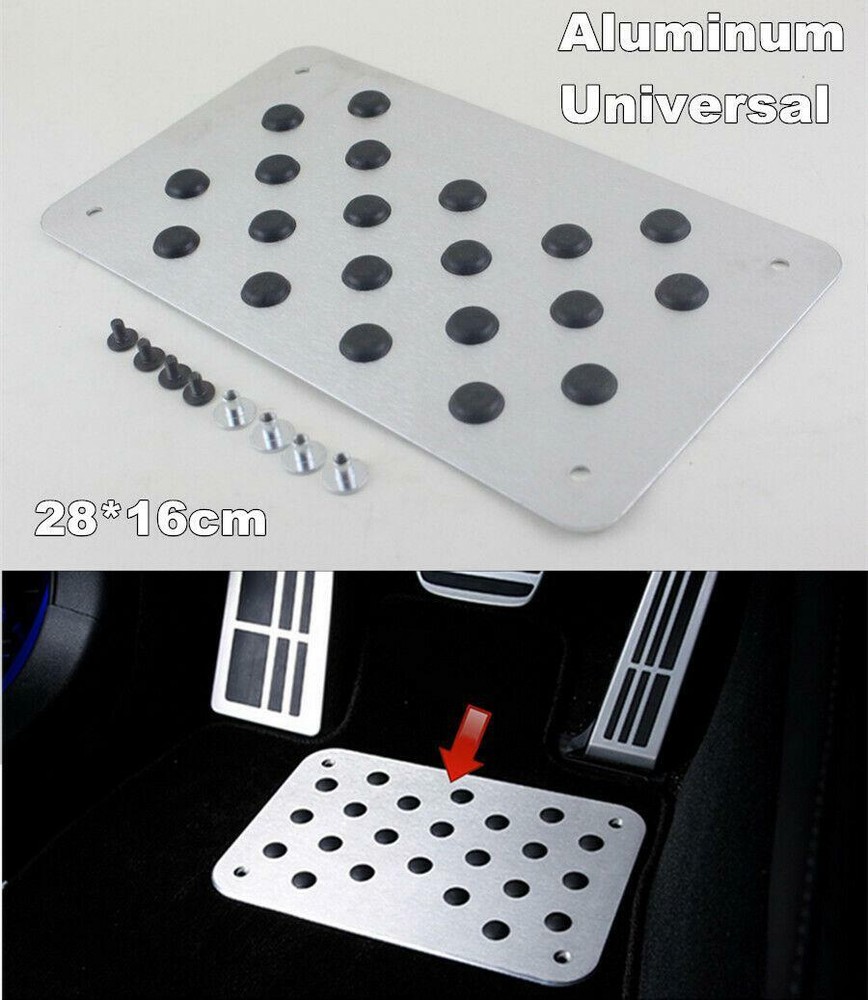 Silver For Car SUV Floor Mat Anti-skid Pedal Carpet Patch Heel Foot Scuff Plate