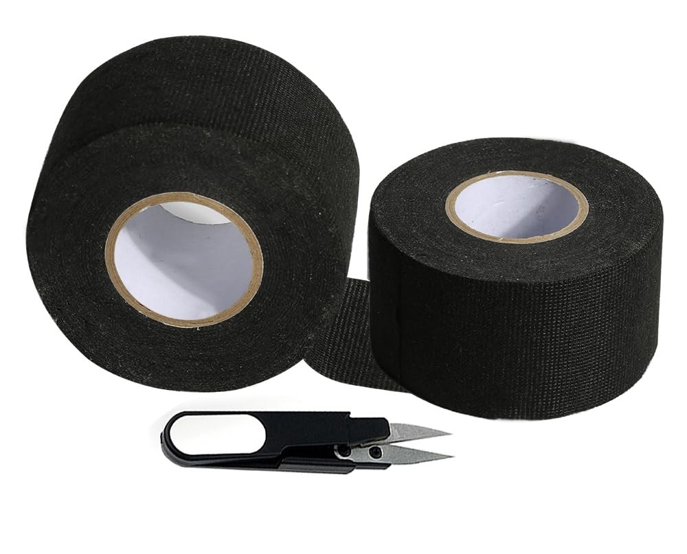 High Temp 2Roll Automotive Cloth Wire Harness Tape Durable Wiring Solution