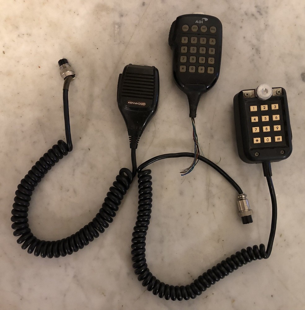 (lot of 3) Ham Radio Microphones For Parts Or Repair Kenwood ADI Drake 1525 EM