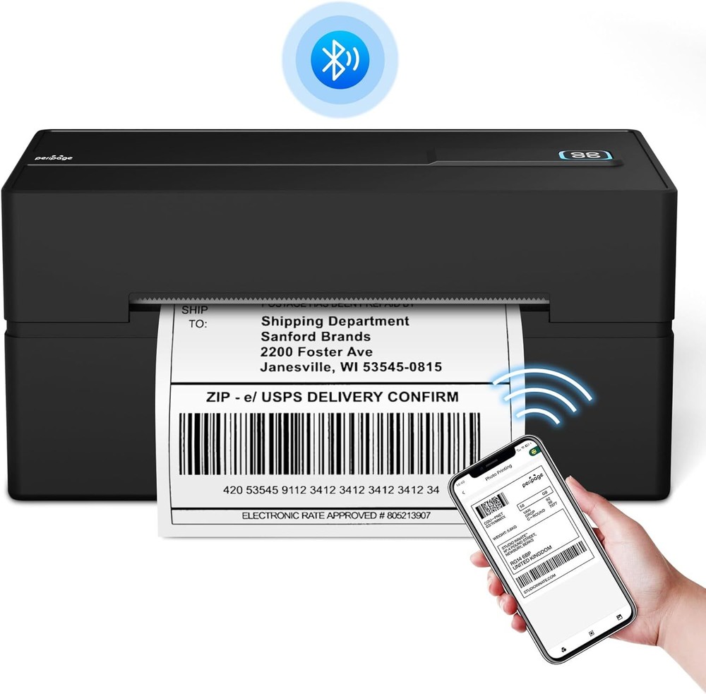 Wireless 4x6 Bluetooth Thermal Label Printer for Shipping