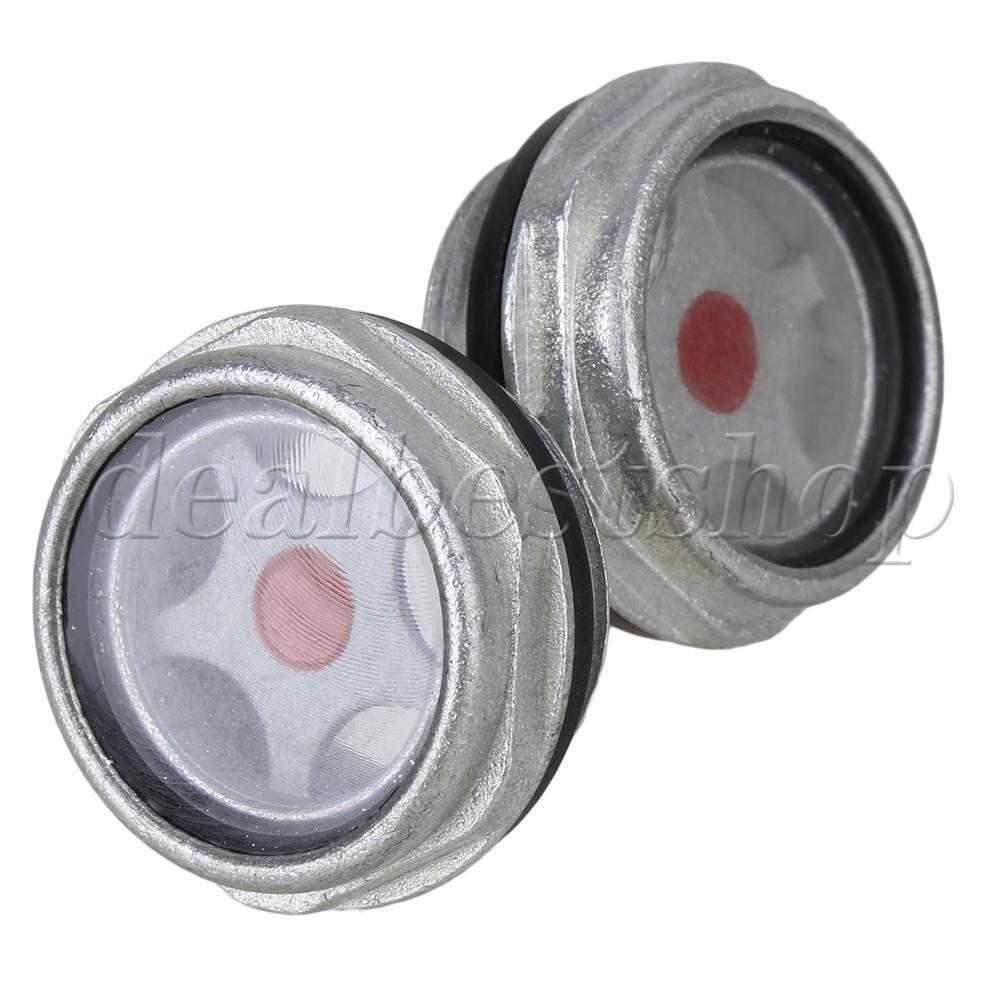 2 x G3/4 Threaded Zinc Alloy Metal Air Compressor Oil Level Sight Glass Window