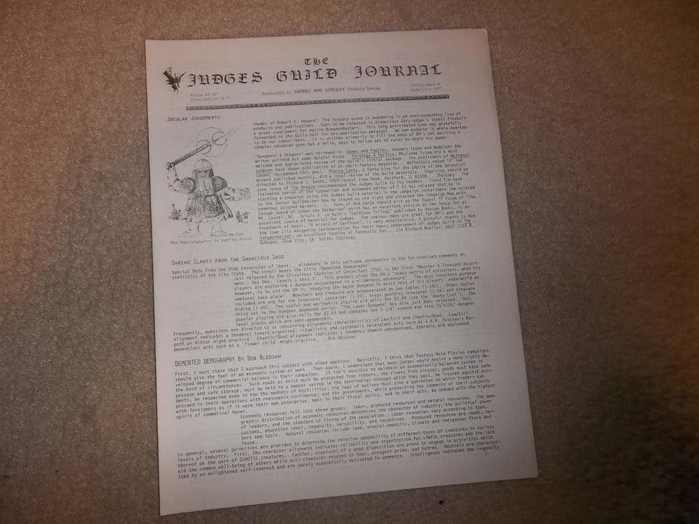 Judges Guild The Judges Guild Journal Installment M-image