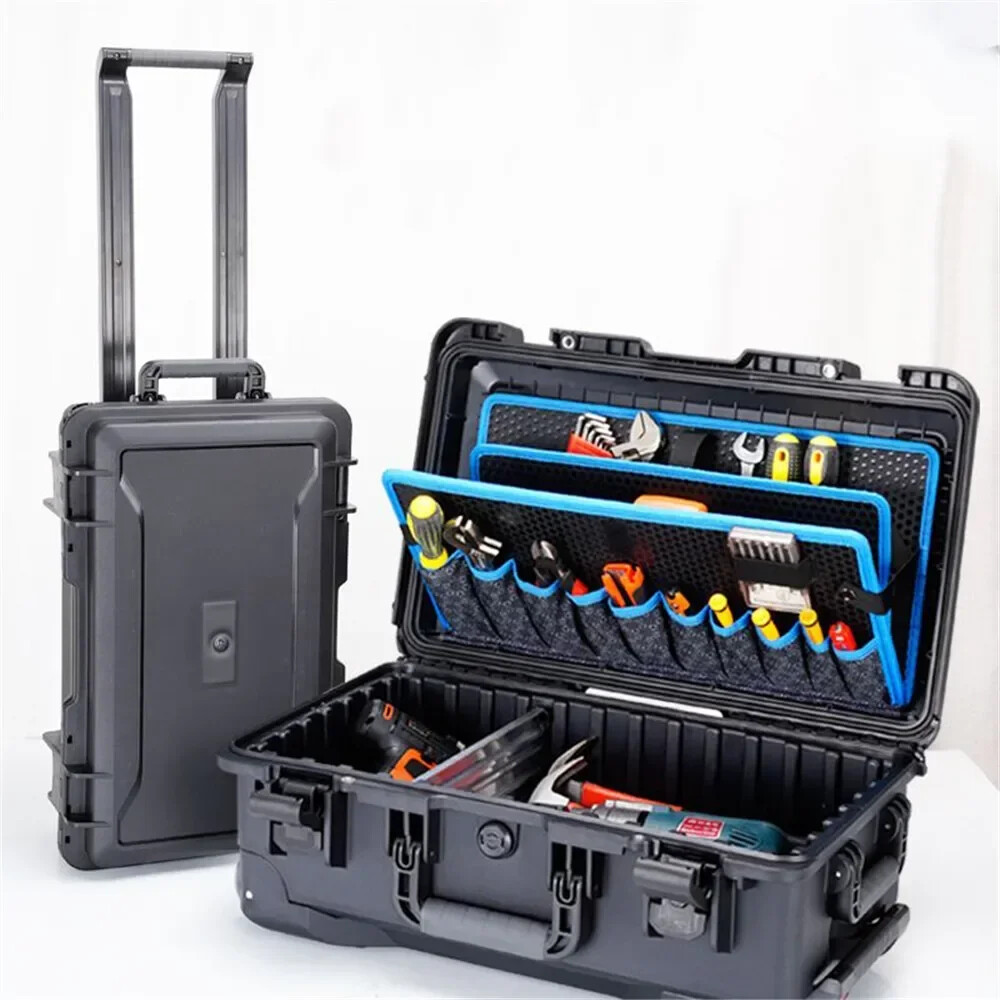 Heavy Duty Outdoor Case with Trolley Pocket Tool Boards Wheel Electric Drill