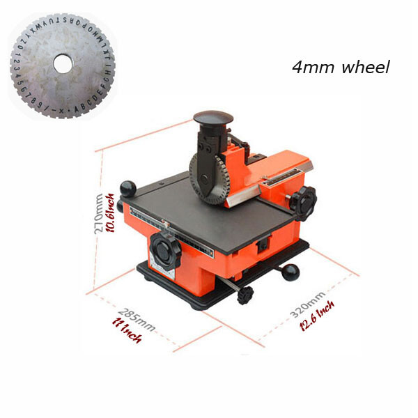 4mm Letter Semi-Automatic Sheet Embosser Metal Stamp Marking Label Printer-image