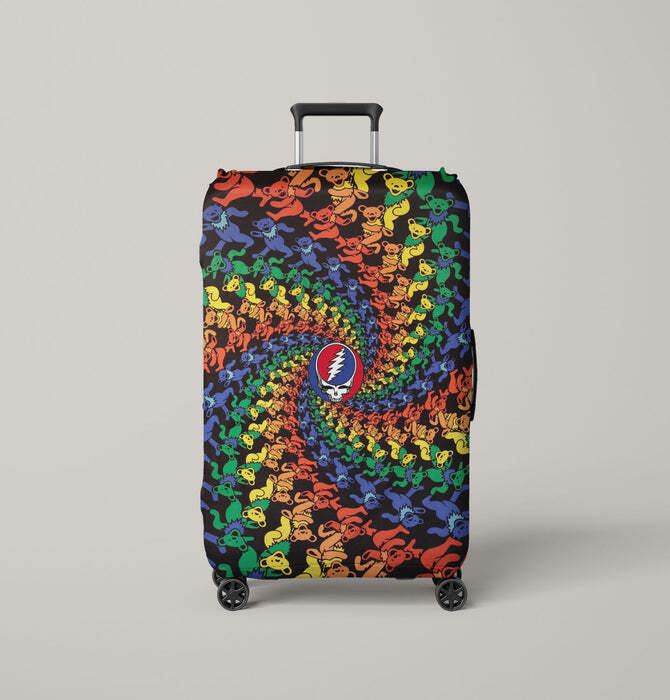 Grateful Dead Dancing Bears Luggage Cover for Suitcase