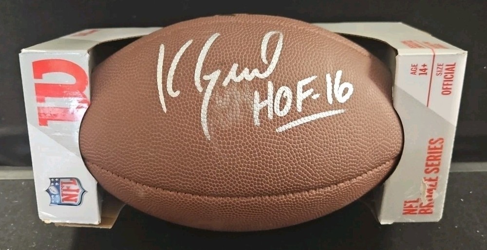Kevin Greene Autographed HOF Wilson NFL Bronze Series Football with Envoy Holo