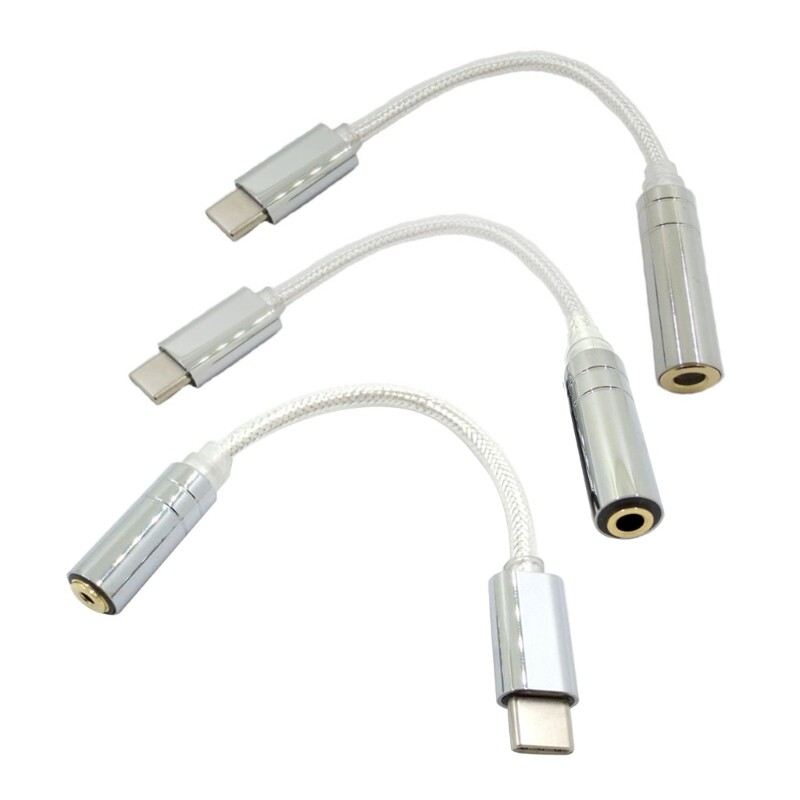 USB Type-C to 3.5mm 2.5mm 4.4mm Female Headphone Adapter Cable 13cm