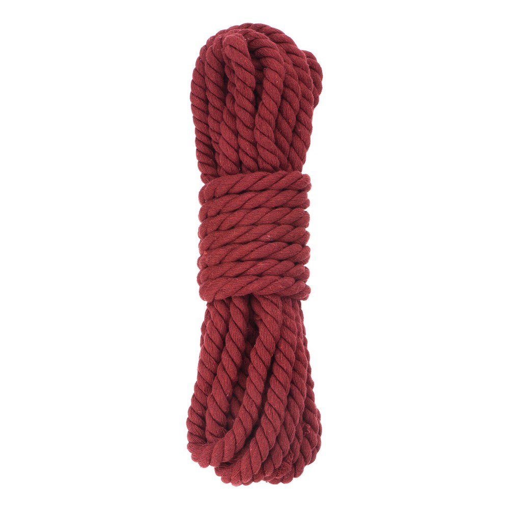 0.5 Inch 25 Feet Macrame Cord, Cotton Cord Rope String - Wine Red