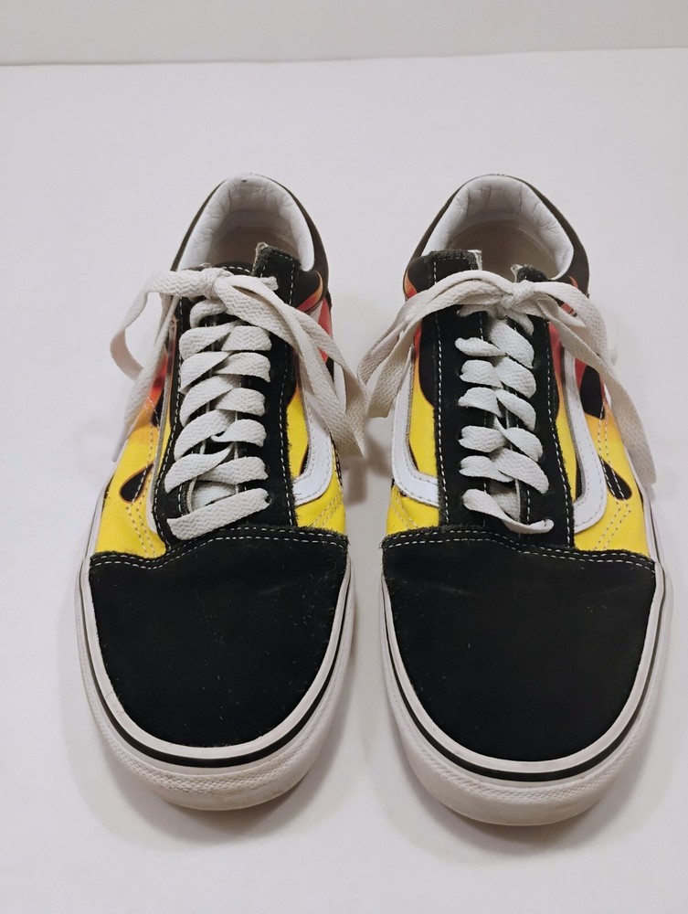 Vans Old Skool Flame Striped Canvas  Shoes  (mens 6.5 womens 8) NICE