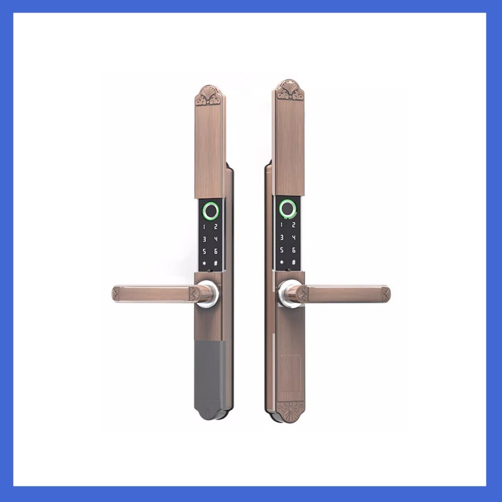 Biometric Fingerprint Smart Lock with Keypad RFID Card and App for Narrow Side Push Pull Doors  -image