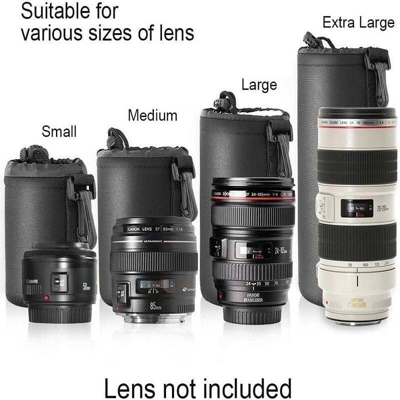 Selens Fashion Portable Protective DSLR Camera Drawstring Soft Lens Pouch Bag Wa