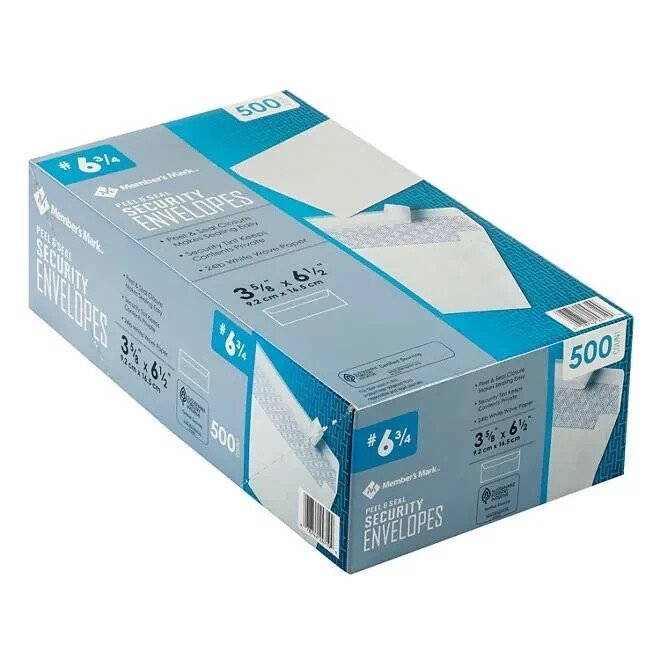 Member'S Mark Security Envelope #6-3/4 (500 Ct.) FREE SHIPPING