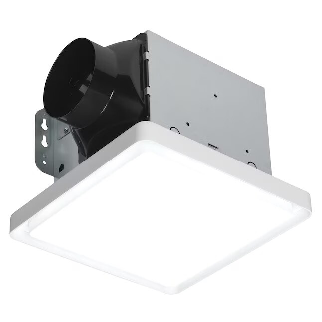 Homewerks Smart LED Bath Fan 110 CFM 2-Sone White Energy Star Ventilation-image