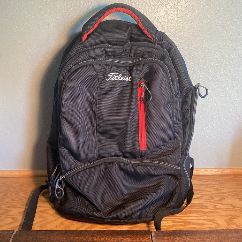 Titleist Essentials Collection Large Golf Backpack -TA6ESLBP-0 - Black / Red