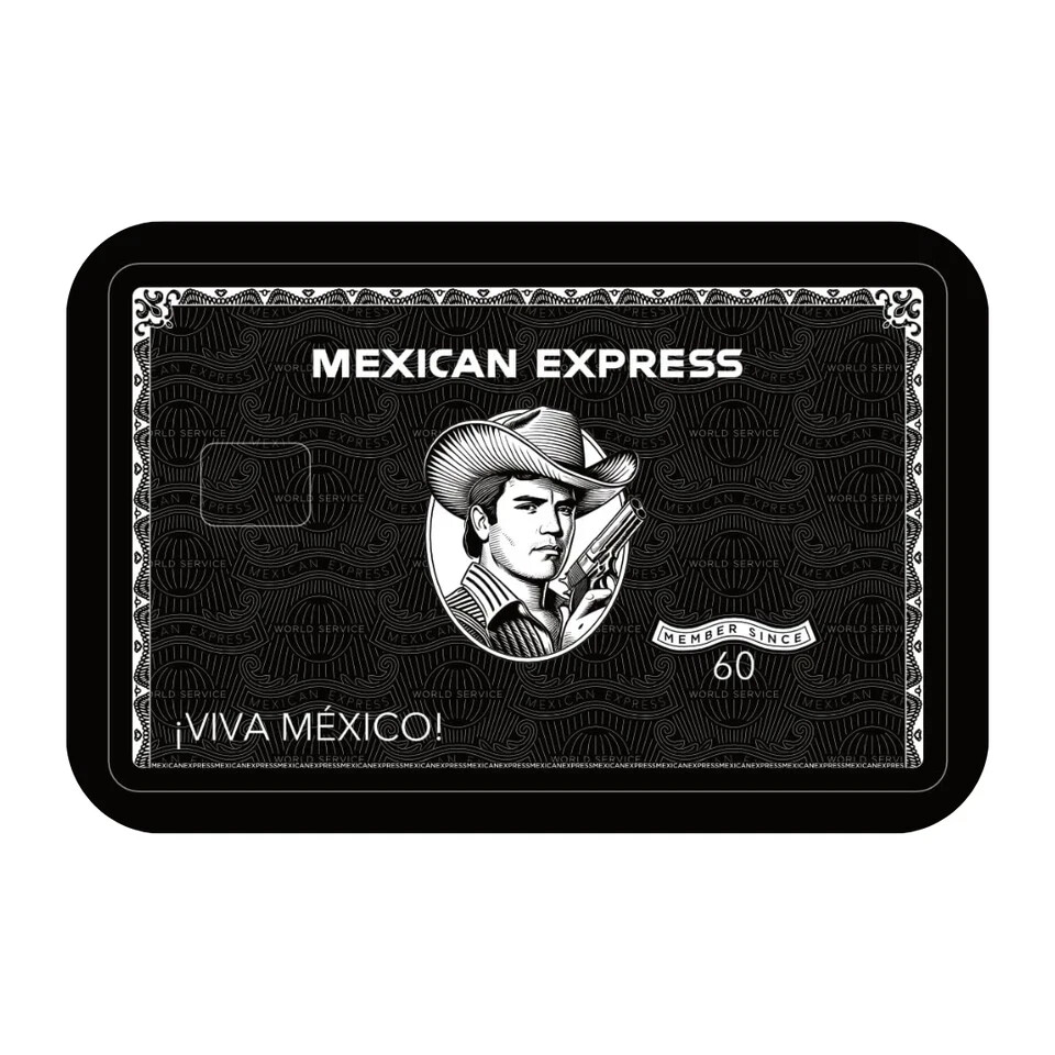 Mexican Express Credit Card Sticker Skin Vinyl Card Cover Pack of 2