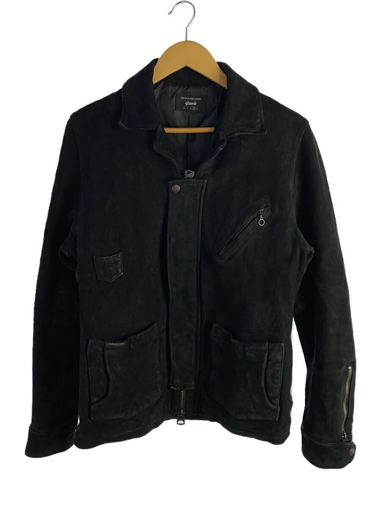 Glamb 19Aw Durden Leather Sheepskin Black Plain Jacket GB0419 JKT02 Size 22