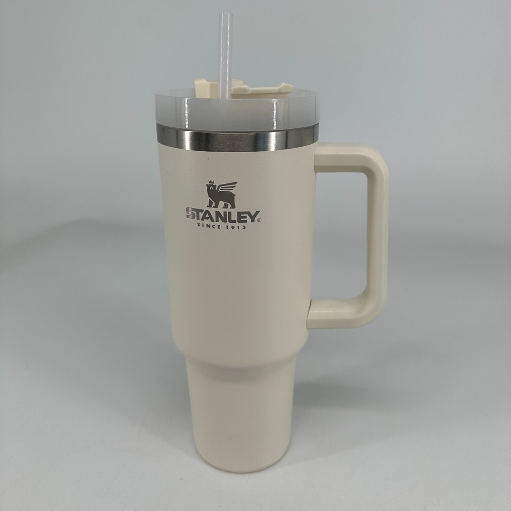 Stanley Quencher H2.0 FlowState Tumbler - 40oz (Cream) W/ Straw Authentic