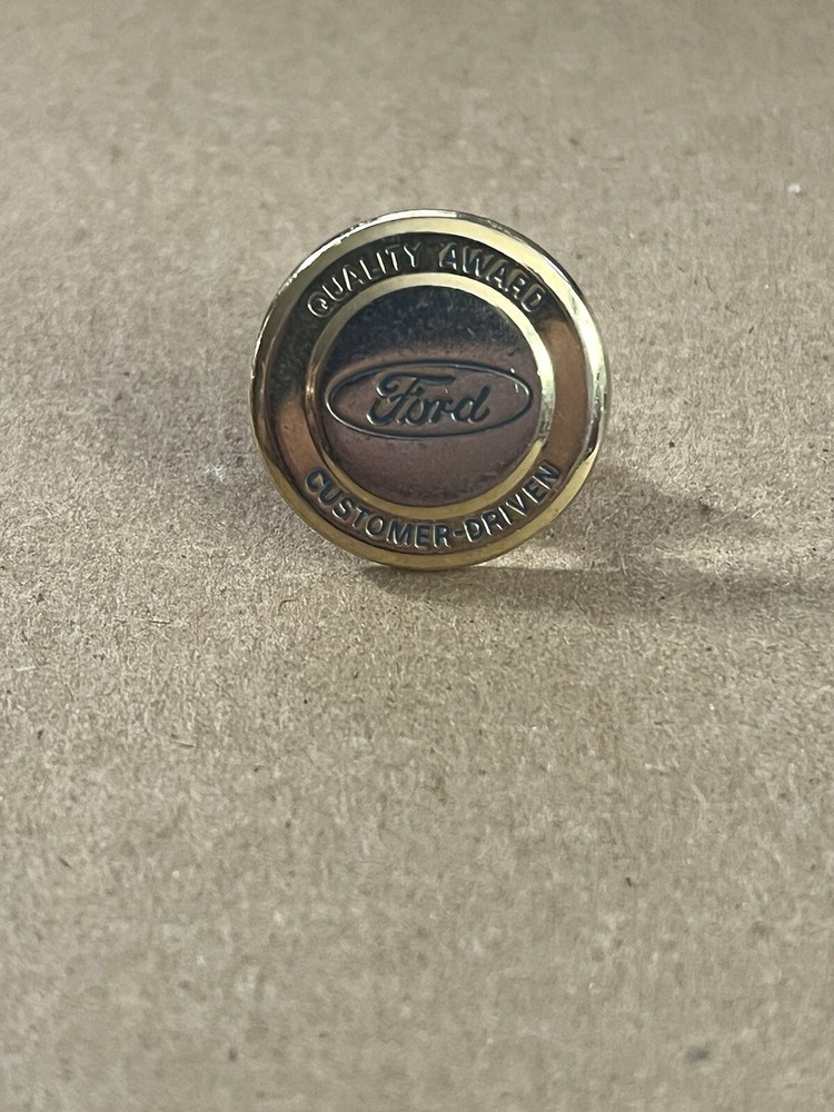 Ford Motors Quality Award Customer-Driven Gold Toned Lapel Pin