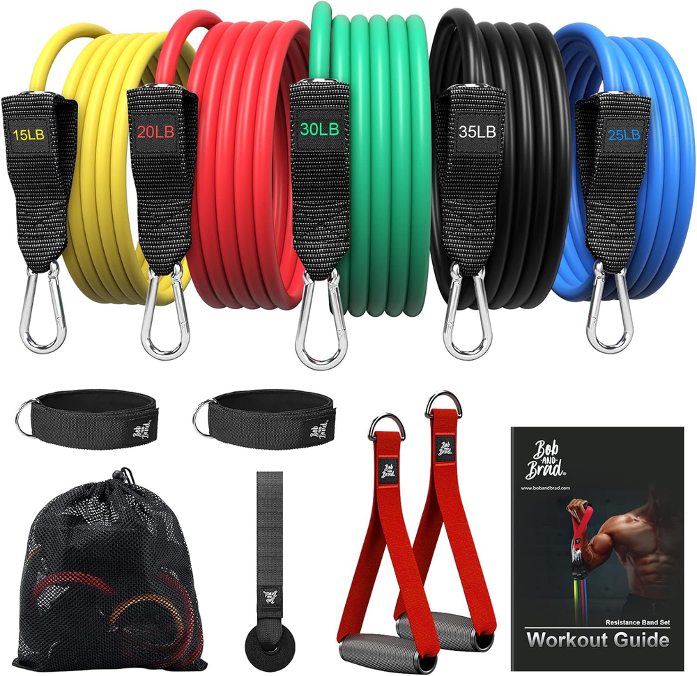 Resistance Bands, Resistance Bands Set for Workout Stackable up to 125-150 Lbs,