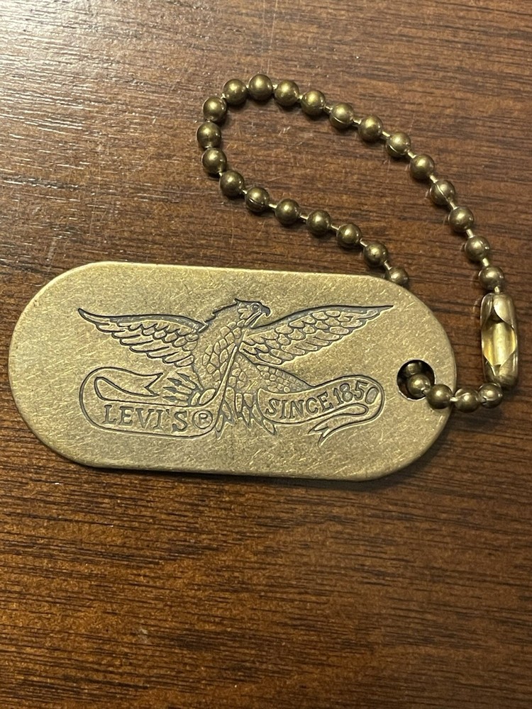 Vintage Levi’s Metal Keychain/Dog Tag, Eagle Logo, With ‘Levi’s Since 1850’