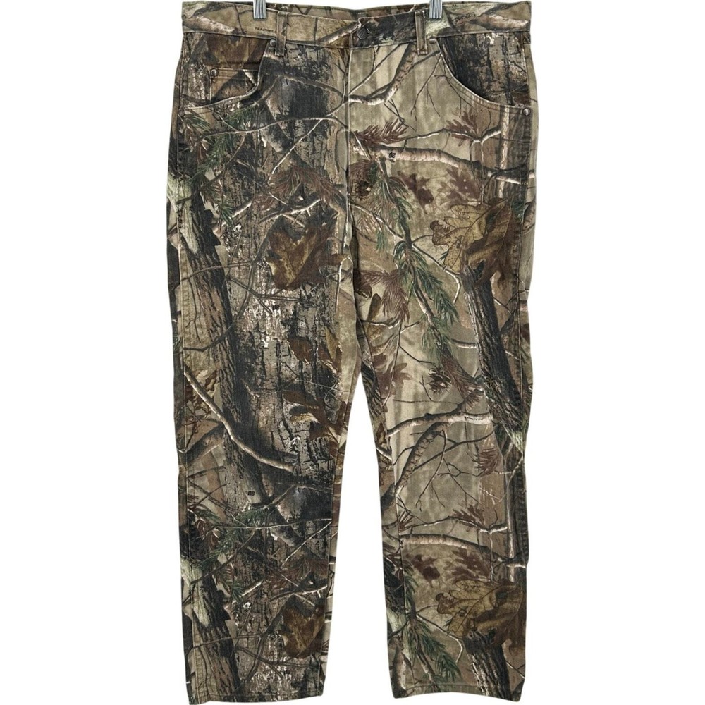VTG 90s Y2K Realtree camo Wrangler hunting denim pants 38x30