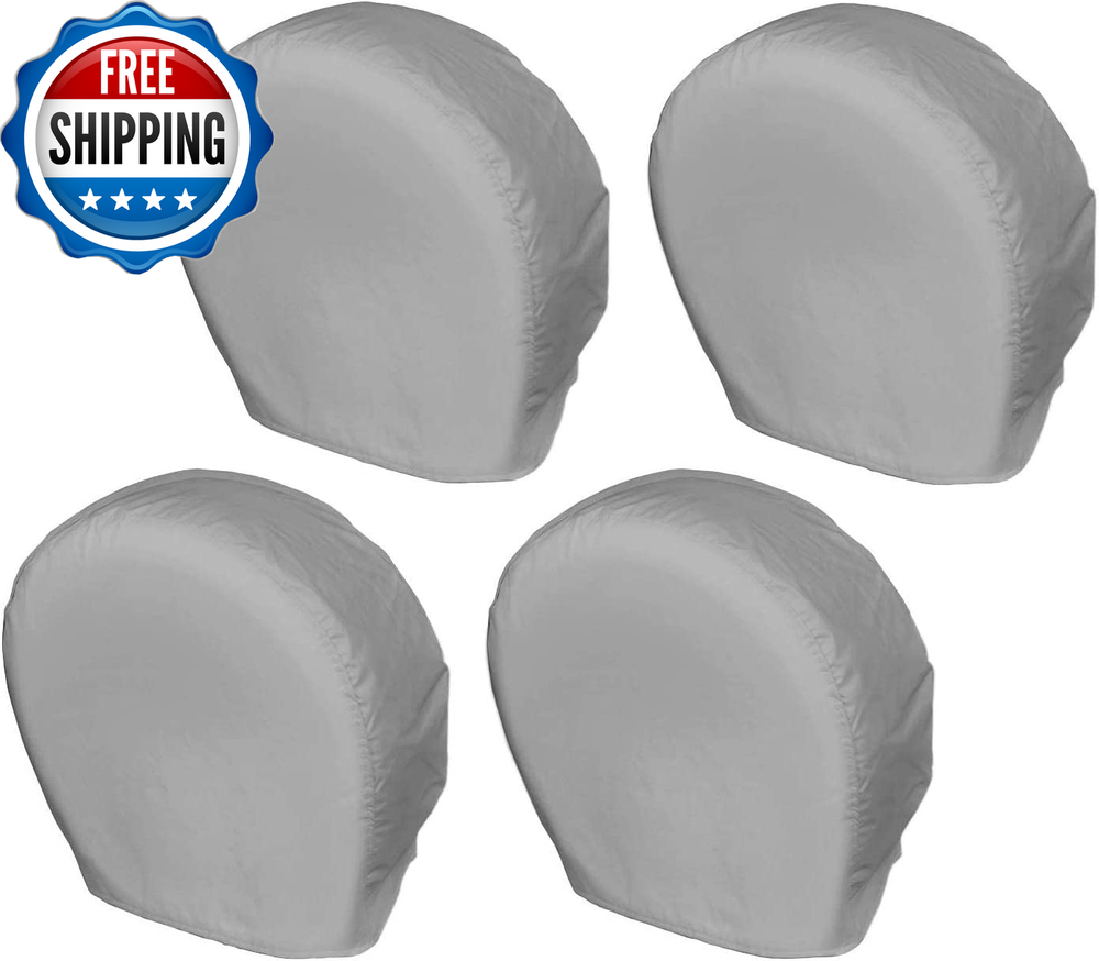 4 Pack Heavy Duty Tire Covers for Trucks SUVs Trailers Campers RVs