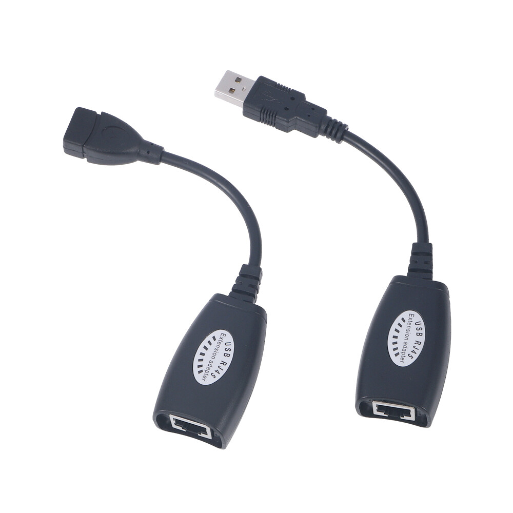 USB 2.0 Ethernet Extender Adapter for Cat5e/6 Cables with Repeater Function