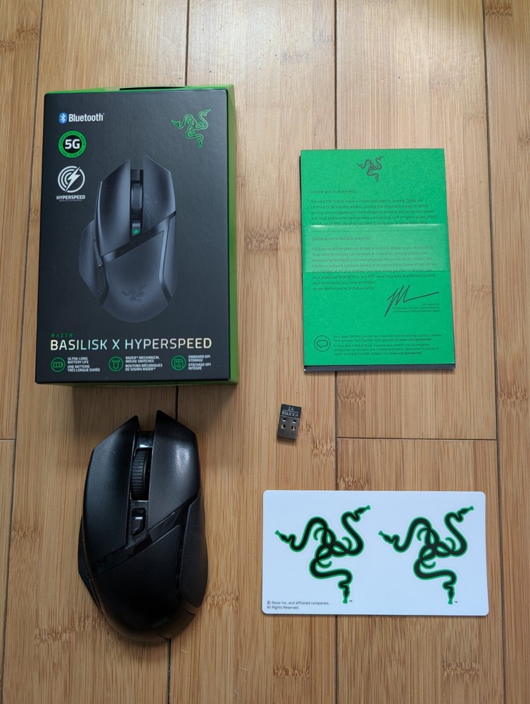 Razer Basilisk X Hyperspeed Bluetooth USB Wireless Gaming Mouse - USED
