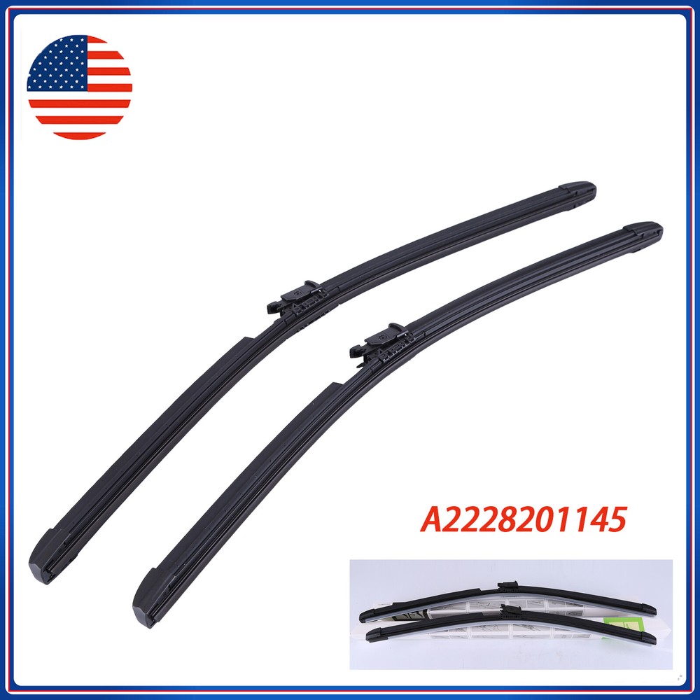 Mercedes W222 Maybach S550 14-20 Front Windshield Wiper Blade Set 2228201145