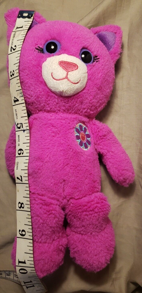Vintage Build-A-Bear BAB Pink Purple White Nose 10” Plush Stuffed Animal Toy