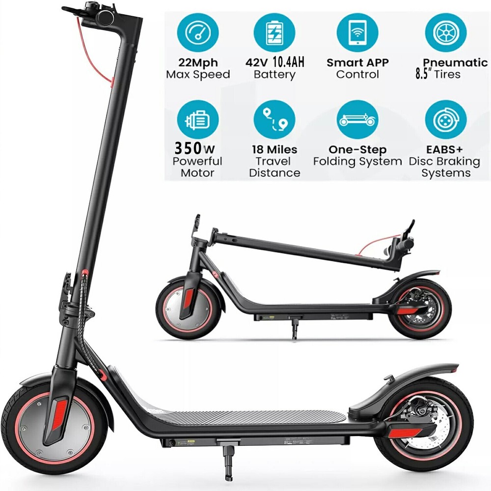 300W Adult Electric Scooter 20MPH 10.4AH Battery 8.5 Inch Tires Safe Urban Commuter