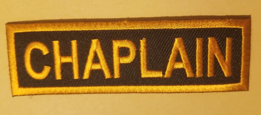 CHAPLAIN Club Officer Embroidered Patch Worldwide shipping ORANGE