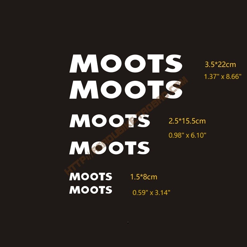 Frame Sticker for MOOTS MTB Mountain Bike Bicycle Cycling Decals 6pcs