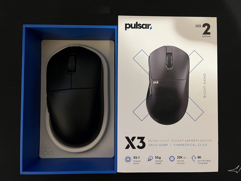 Pulsar X3 Gaming Mouse Size 2 (Medium) - Black