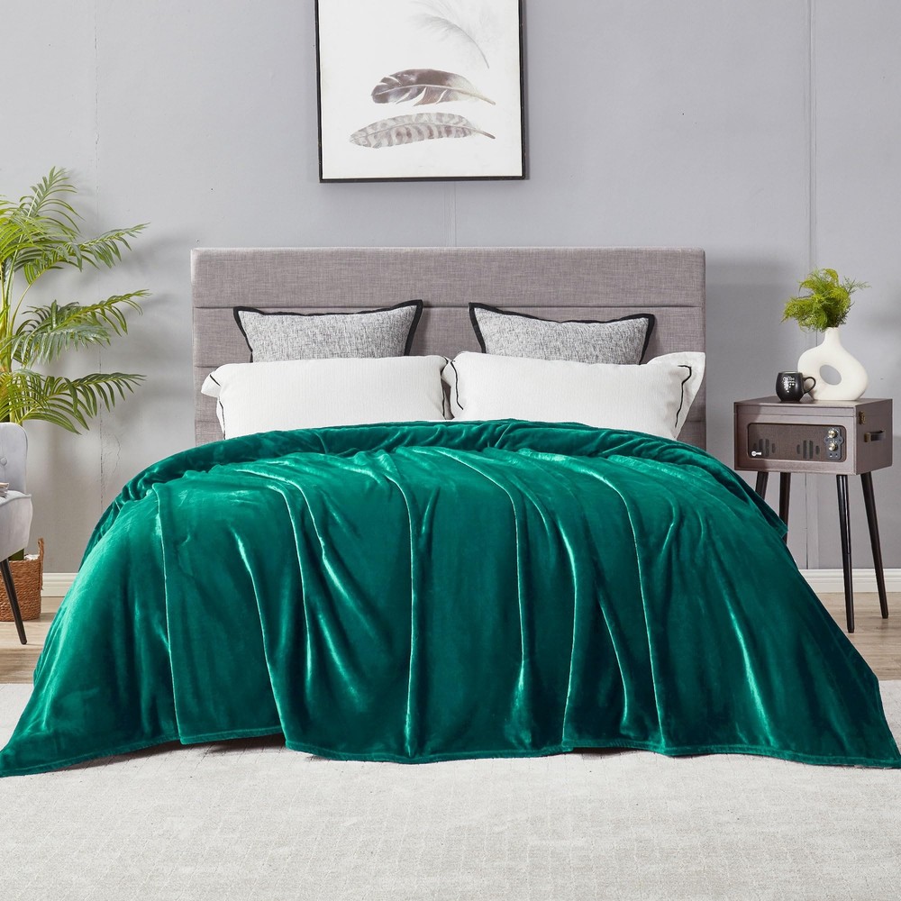 Extra Large Soft Comfy Fluffy Fleece Bed Blanket Queen Size 90