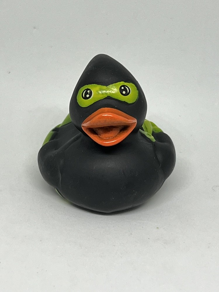 Ninja Lime Green Rubber Duck 2” Ducky Bath Pool Jeep Toy