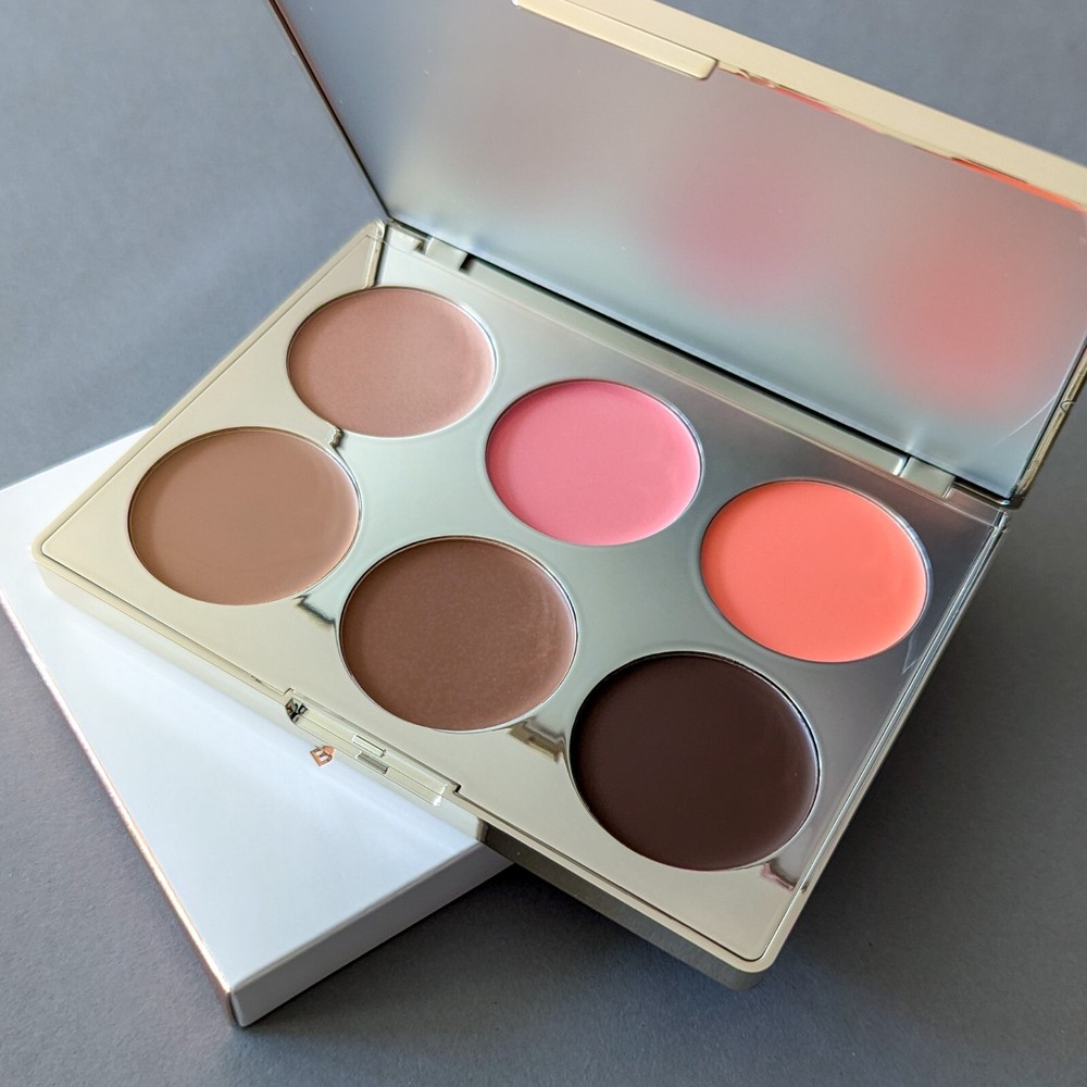 Iconic London Multi-Use Cream Face Palette - Blush Bronzer Highlighter