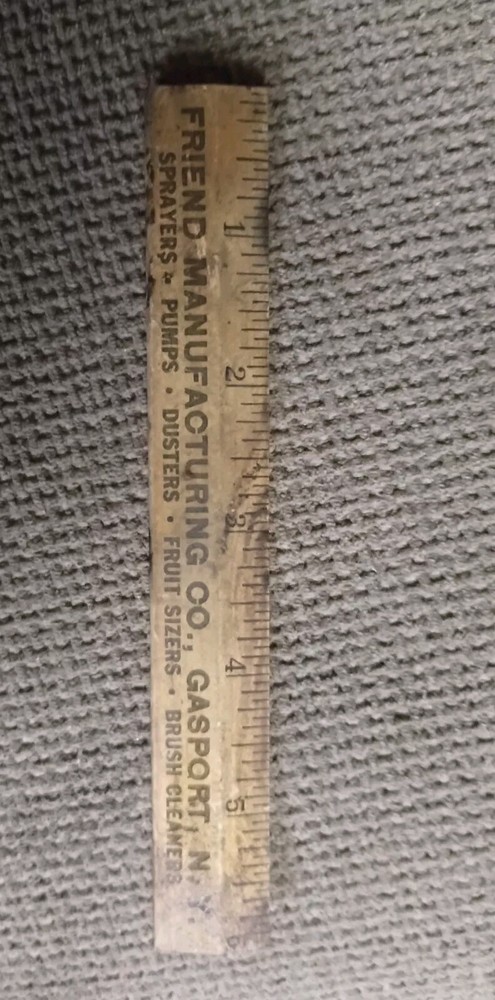 Friend Manufacturing Ruler Gasport New York Vintage 1950