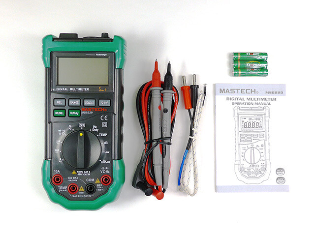 Digital multimeter tester thermometer hygrometer noise meter illumination meter