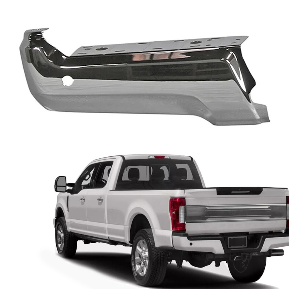 NEW Chrome Rear LH Drivers Bumper Face Bar for 2017-2022 Ford F250 F350 w/ Park