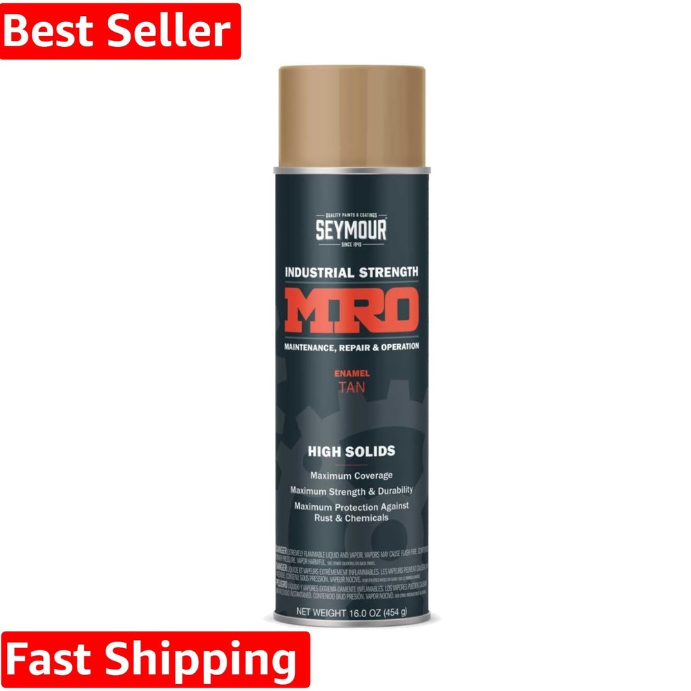 Rust Resistant Tan Spray Paint 16 Oz - Ideal for Metal Surfaces - High Coverage