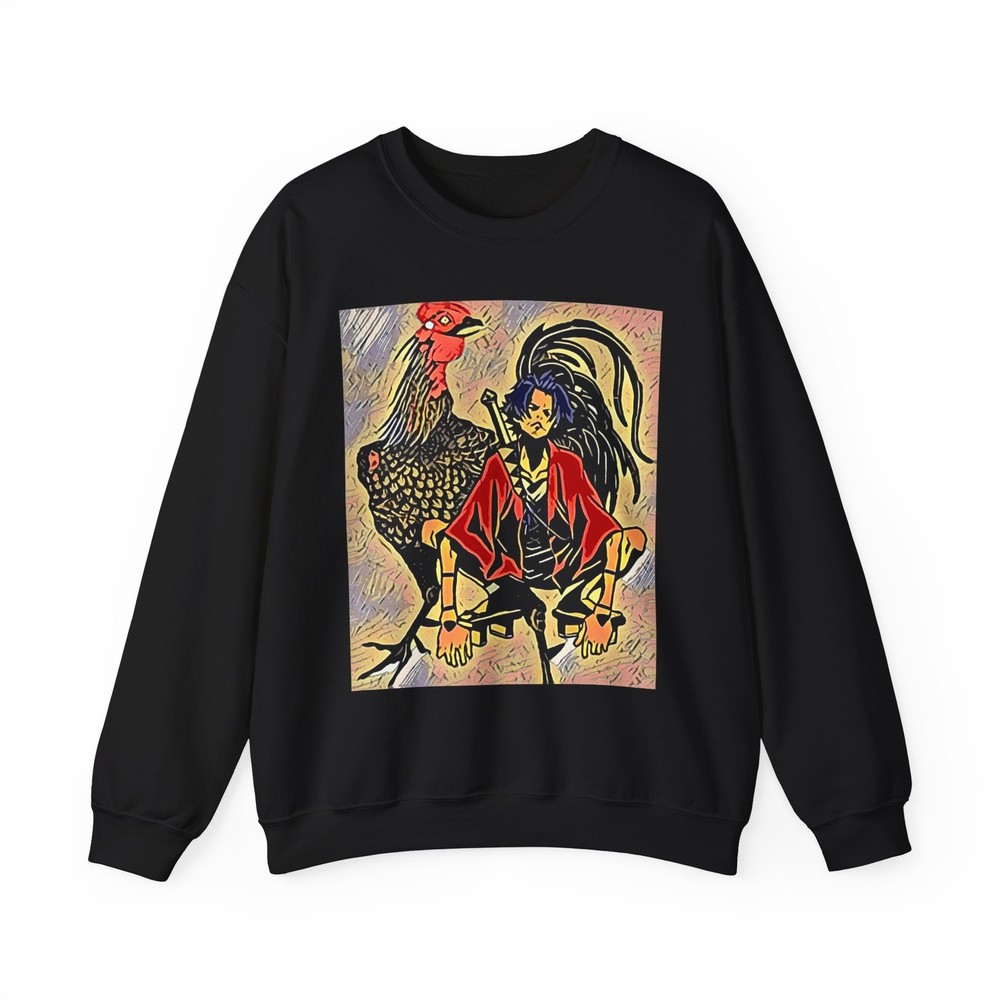 Samurai Champloo Graphic Print LS Unisex Heavy Blend™ Crewneck Art Sweatshirt