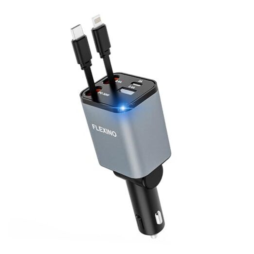 69W Fast Retractable USB C Car Charger for iPhone 16 & More