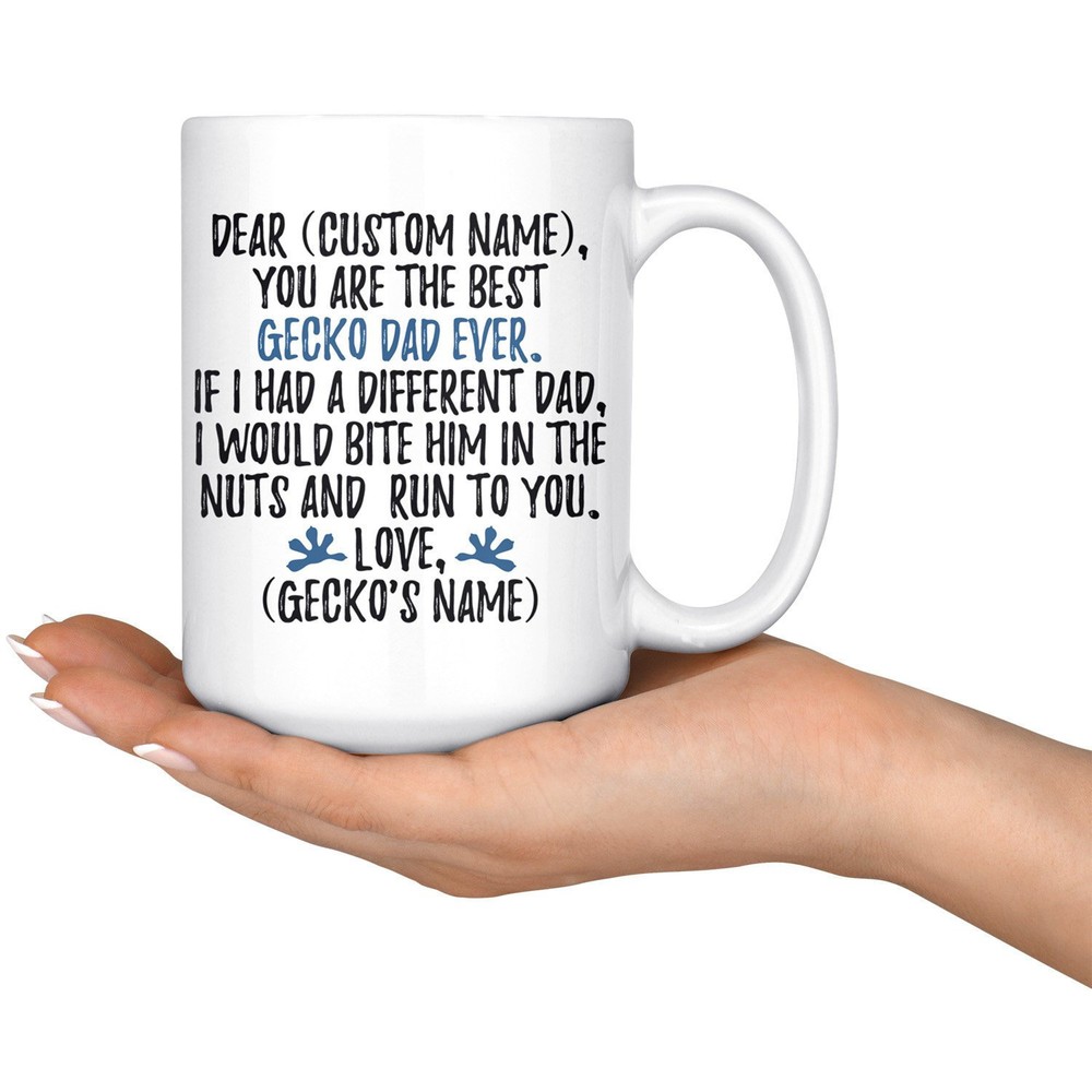 Personalized Gecko Dad Gifts Gecko Dad Mug Gecko Owner Gecko Gifts For Men