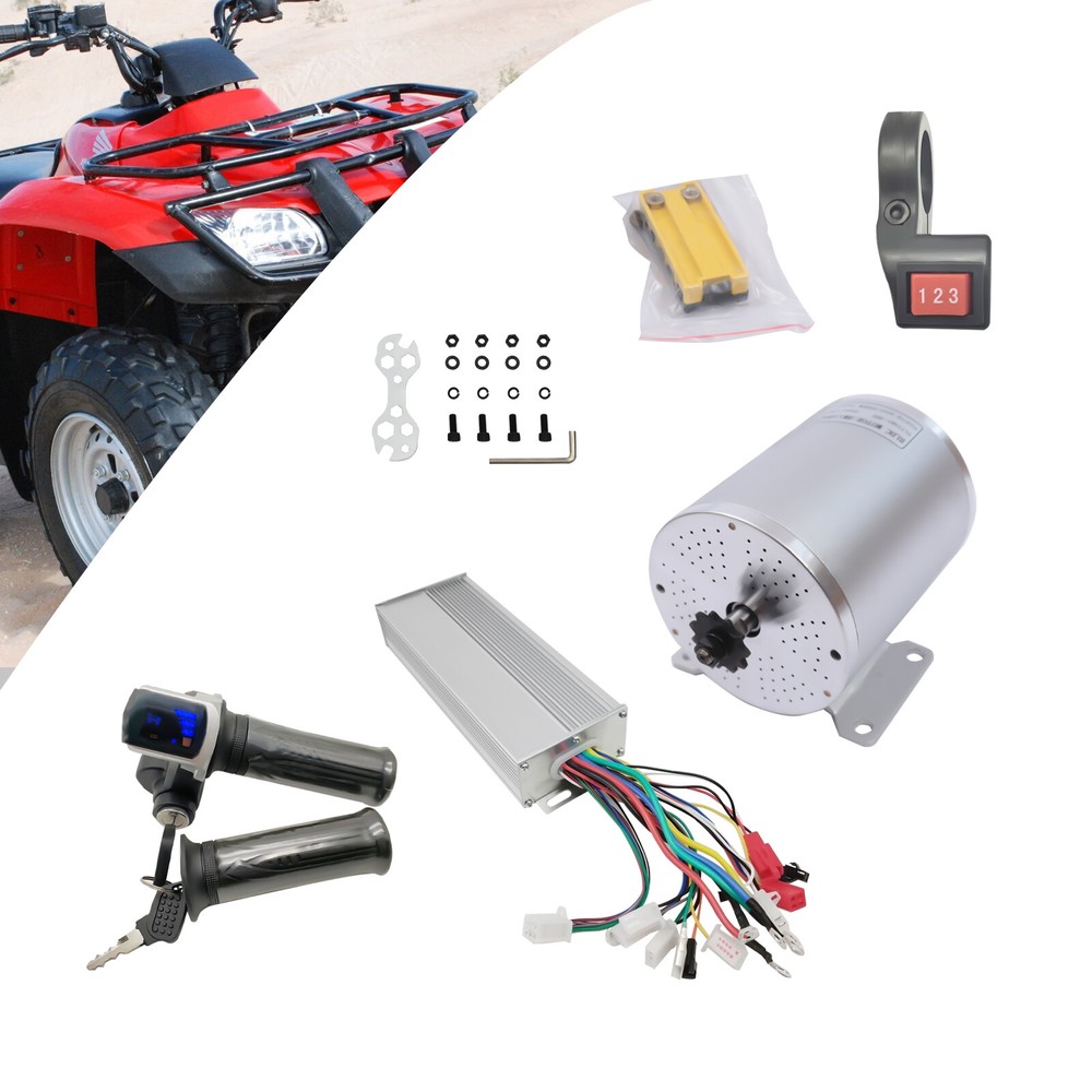 48V 2000W Electric Brushless Gearless Motor & Controller Kit For Go-kart Scooter