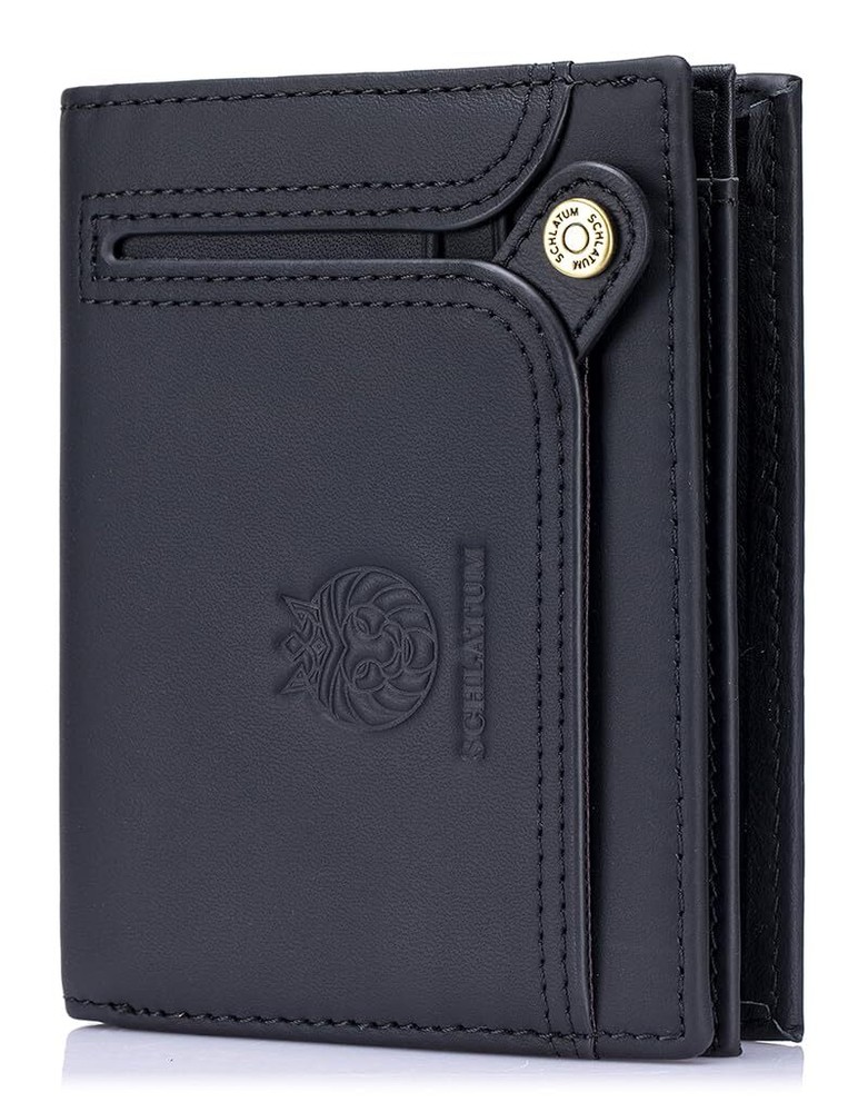 Men's Large Capacity RFID Blocking Genuine Leather Accordion Wallet