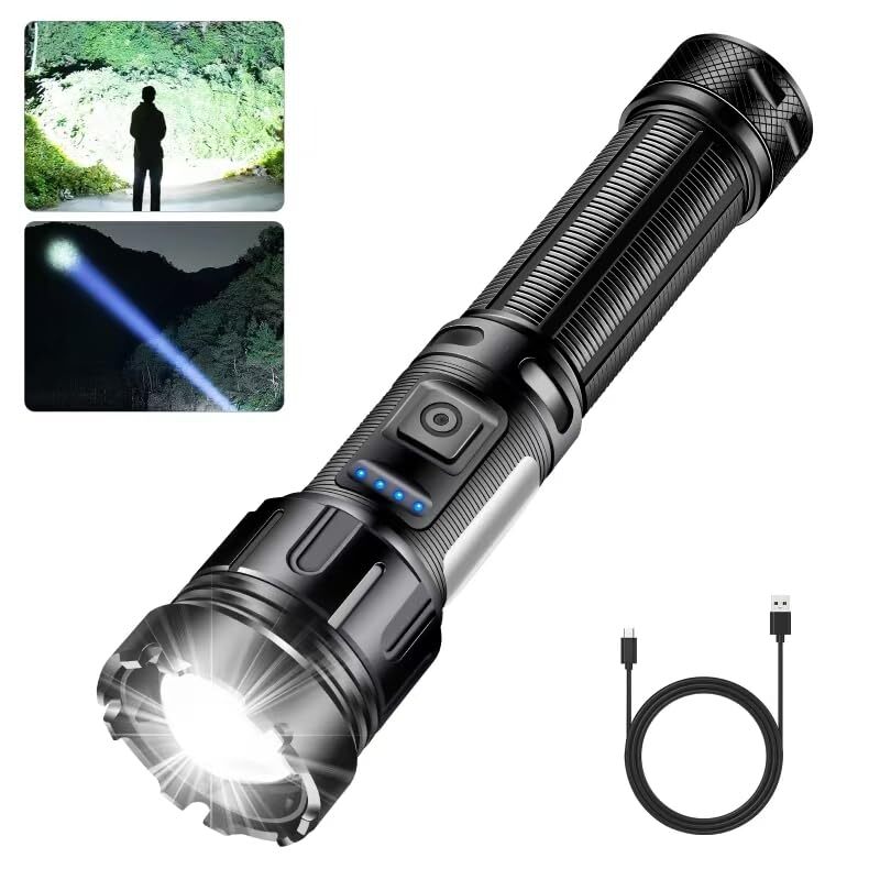 Rechargeable Flashlights High Lumens - 100,000 LM Super Bright LED Flashlight...